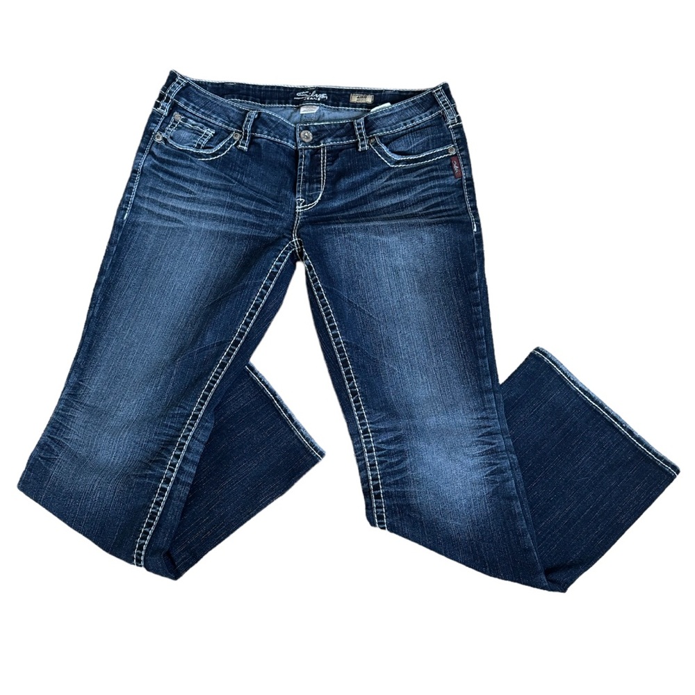 Silver Aiko Bootcut Mid Rise Medium Wash 34X33 (measures 34X31 1/2)